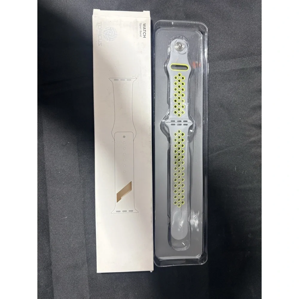 Apple Watch Band 38/40/41mm Breathable Sport Silicone Gray Volt M/L